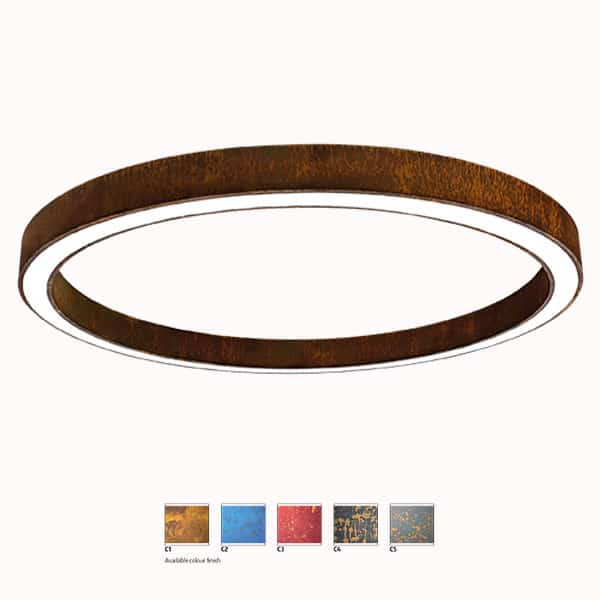 LAMPA INDUSTRIALNA Z EFEKTEM RDZY CORTEN