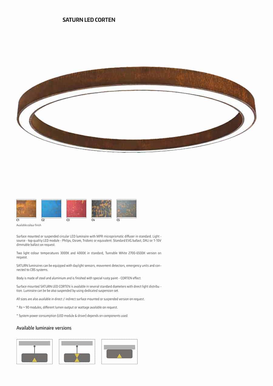 LAMPA INDUSTRIALNA Z EFEKTEM RDZY CORTEN